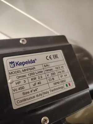 Pompa suprafața Italia irigații 2-4 toli 72000 litri ora, urgent - imagine 5