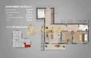 Apartament 3 cam | Bloc nou | Burdujeni Gheorghe Doja | ID: 1306 - imagine 3