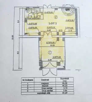 Zona Teiul Doamnei 82 mp trafic intens pietonal