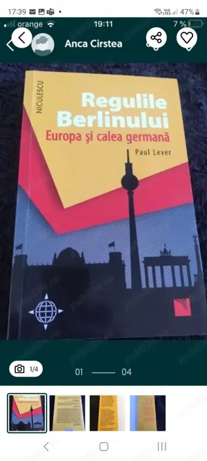 roman Reguluile Berlinului, Europa si calea germana de Paul Lever