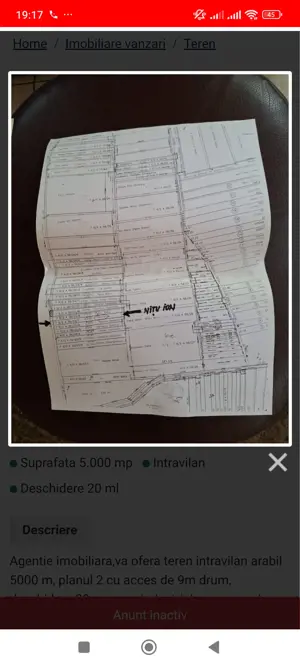 Teren intravilan de vânzare 