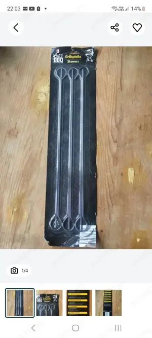 set de sase bete din otel cromat pentru frigarui