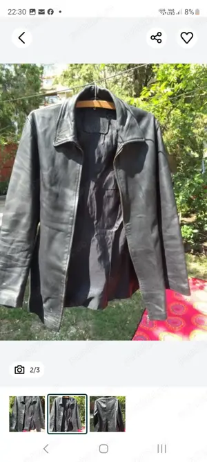 geaca de piele, dama, marimea M - imagine 2