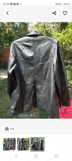 geaca de piele, dama, marimea M - imagine 3