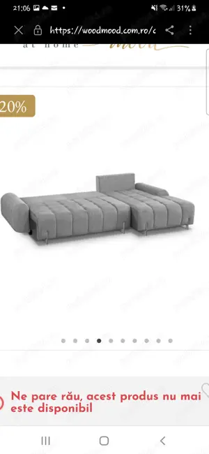 Canapea coltar extensibila, noua - imagine 2