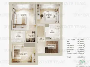 Vila individuala cuplata 5 camere, P+1+M, incalzire in pardoseala, toate utilitatile, 260 mp teren,  - imagine 12