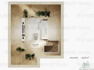 Vila individuala cuplata 5 camere, P+1+M, incalzire in pardoseala, toate utilitatile, 260 mp teren,  - imagine 14