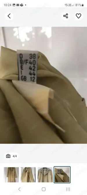 pardesiu bej pentru dama - imagine 4