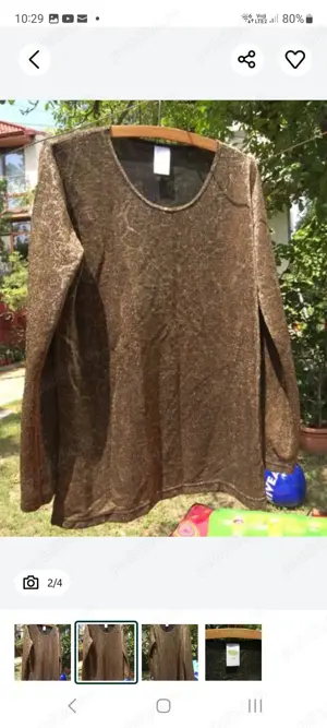 bluza eleganta cu sclipici lame - imagine 2