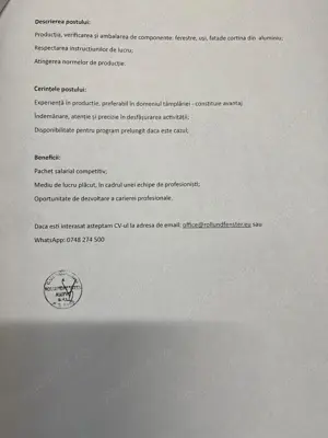 Angajam operator tamplarie aluminiu  - imagine 2