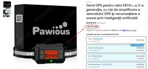  Zgarda GPS, wireless, pentru animale de companie, F810+ (Super Ofertă). - imagine 5