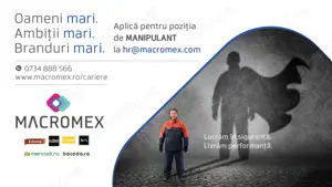 Manipulant  Operator mașini mobile de interior Chitila - 3780 RON Venit Net Garantat