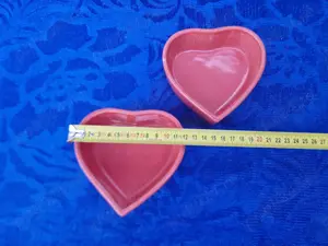 Bol ceramic inima, 12x12x3cm, set decorativ pentru acasa sau magazin - imagine 2