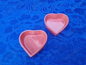 Bol ceramic inima, 12x12x3cm, set decorativ pentru acasa sau magazin - imagine 3
