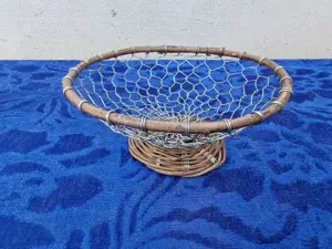 Cos pentru fructe paine, impletit, oval, 20 x 7 cm - imagine 2