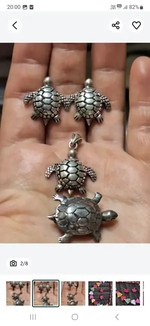 Broaste Testoase-Masiv Set din Argint - imagine 2