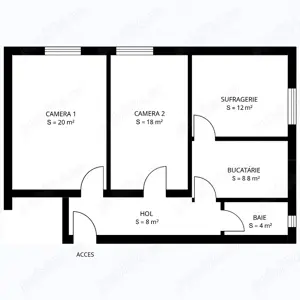 Săcălaz   Apartament spațios 72,6 mp, în casă tip vilă (4 apartamente)   ideal pentru locuit sau inv - imagine 4