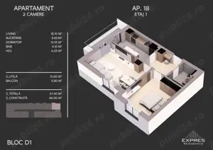 Apartament cu 2 camere de vanzare langa Parcul Tudor Arghezi, Sectorul 4 - imagine 2