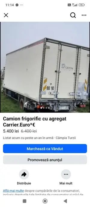 Camion frigorific Carrier,,de 10 tone cu lift, - imagine 4