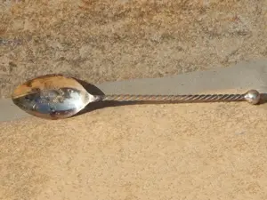 Lingurita artistica placata cu argint Bartimeus 65 JAAP Olanda mica