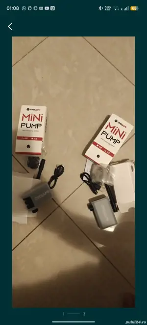 Pompa electrica bicicleta motocicleta cu acumulator