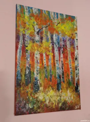 Pictura abstracta "Mesteceni"