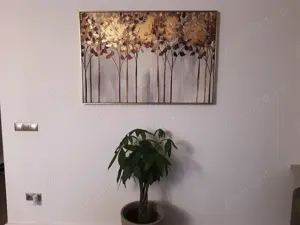 tablou mare cu pictura 3D IN RELIEF aurit