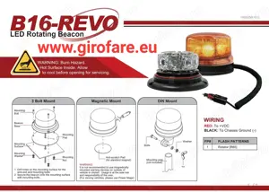 Girofar LED Axixtech B16 Revo 