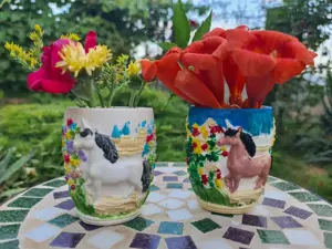 Vaze artizanale de flori  suporturi creioane - imagine 3