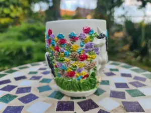 Vaze artizanale de flori  suporturi creioane - imagine 5