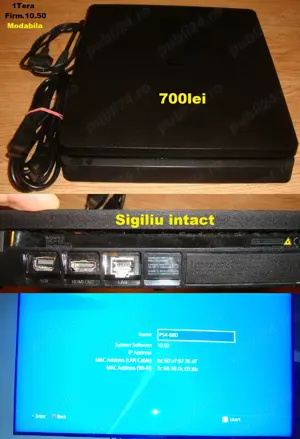 PlayStation 4 Slim 1Tera Modabil Firm.10.50