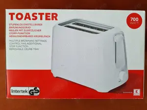 Toaster  - Prăjitor  pâine, Grad de rumenire ajustabil, Nou