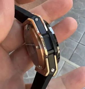 1:1 Superclone Hublot Big Bang Unico 42 mm Ceramic Rose Gold Rubber Black Skeleton BBF A1280 - imagine 2