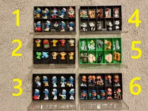 Lot Kinder 70 figurine, colectie din anii 80-90