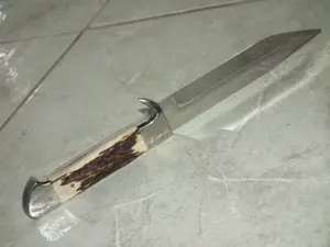 Briceag cu plásele din corn + toc masiv piele nr.12 - imagine 2