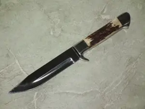 Briceag cu plásele din corn + toc masiv piele nr.12 - imagine 5