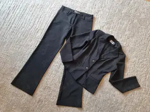 Costum negru dama, marimea 36, sacou si pantalon Biani Collection