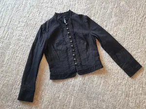 Geaca gins Oasis, gecuta primavara, sacou negru marimea 38 - imagine 2
