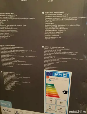 2 aparate de aer condiționat portabil Equation WAP 02EA20   7.000 BTU - imagine 3