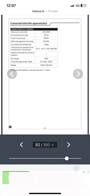 2 aparate de aer condiționat portabil Equation WAP 02EA20   7.000 BTU - imagine 4