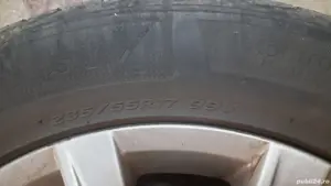 roti cauciuc genti aluminiu Volkswagen originale cu cauciucuri de vara 17 Hankook  - imagine 9