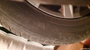 roti cauciuc genti aluminiu Volkswagen originale cu cauciucuri de vara 17 Hankook  - imagine 4