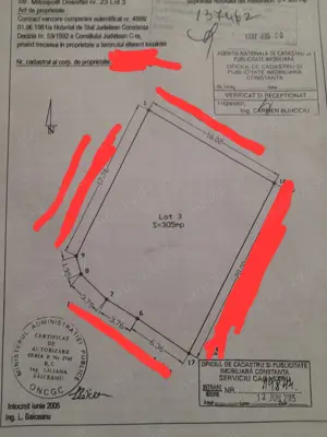 brătianu..teren 305 metri cu descghidere dublă de 17 metri