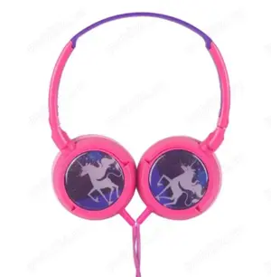 Casti audio, Zola, model Unicorn, roz, reglabile, pentru fetite