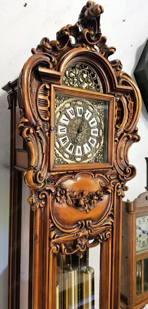 Ceas de podea cu pendul si 3 greutati Italia - imagine 3