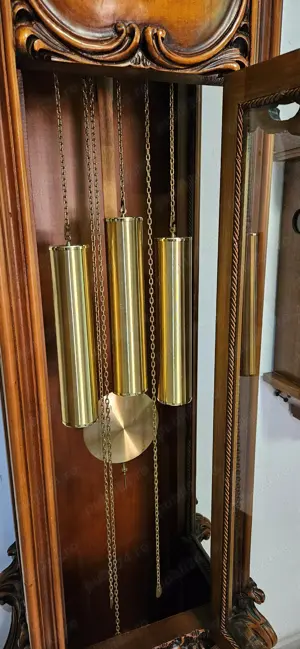 Ceas de podea cu pendul si 3 greutati Italia - imagine 4