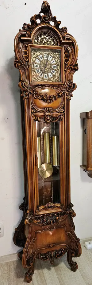 Ceas de podea cu pendul si 3 greutati Italia - imagine 5