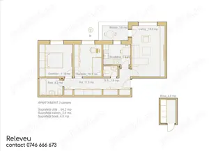 Vânzare apartament 3 camere, et 3 4, E3, Tulcea