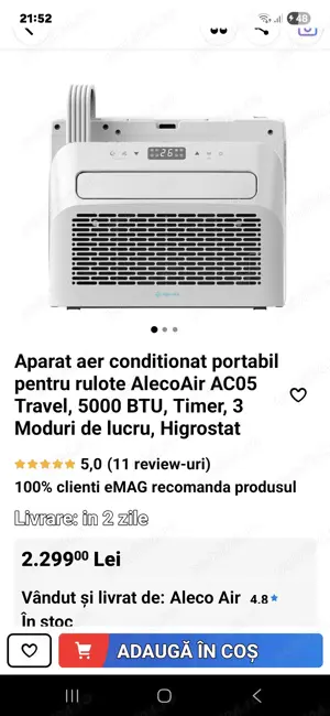 Aer condiționat rulota