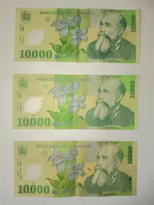 10.000 lei an 2000, Nicolae Iorga 1871-1940, 3 bucati   - imagine 2